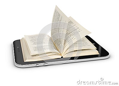 E-book 3d concept Stock Photo