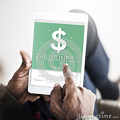 E-Business Online Banking Accounting Financial Concept Stock Photo