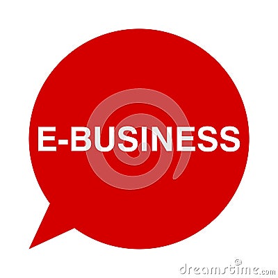 E business, Speech Bubble Vector Illustration