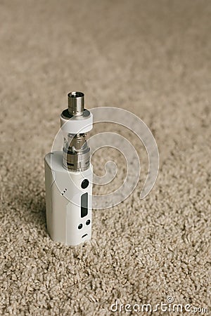 E-cigarette or vaping device on neutral background Stock Photo