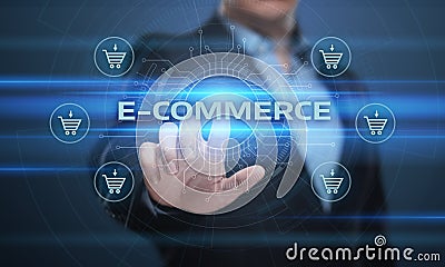 E-commerce add to cart online shopping business technology internet concept Stock Photo