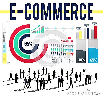 E-commerce Business Digital Marketing Networking Concept Stock Photo