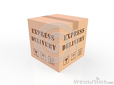 E-commerce delivery carton cardboard box Stock Photo