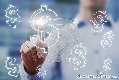 E-commerce or fundraising financial concept, earn money online Stock Photo