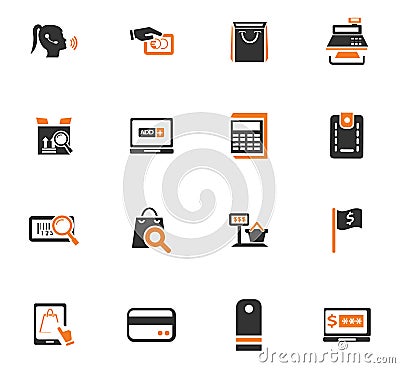 E-commerce icons set Stock Photo