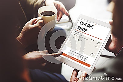 E-commerce Online Shopping Website Technology Concept Stock Photo