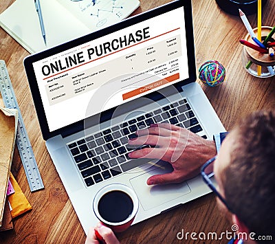 E-commerce Online Shopping Website Technology Concept Stock Photo