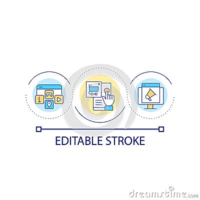 E commerce promotion loop concept icon Vector Illustration