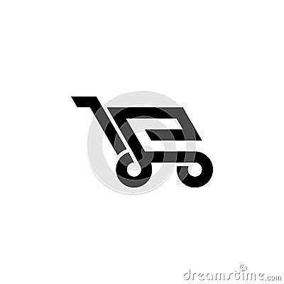 E-commerce shop logo. Stock Photo