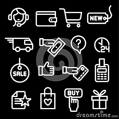 E-commerce shop icons Vector Illustration
