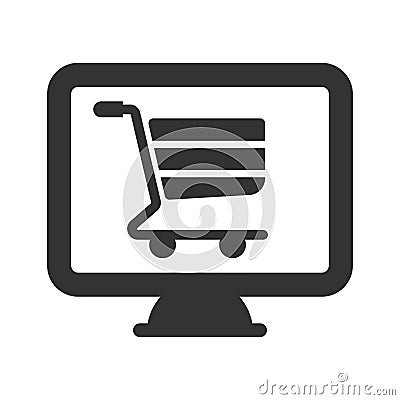 E commerce solution icon Vector Illustration