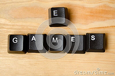 E games word Stock Photo