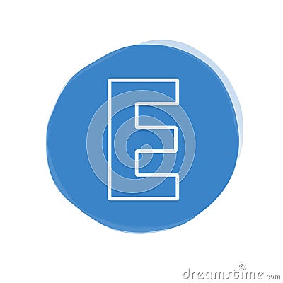 E Latter Logo Stock Photo