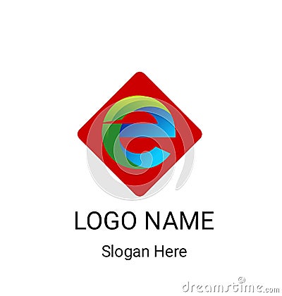 E Latter Logo, Logotype, Icon, Template Vector Design. Stock Photo