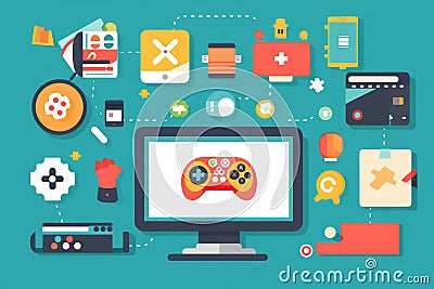 e-learning course with gamification elements to keep learners engaged Stock Photo