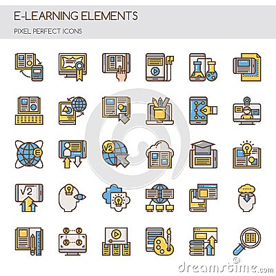 E-learning Elements Stock Photo