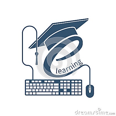 E-learning logo, vector Vector Illustration
