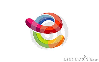 E Letter Colors Logo Symbol Design Illustration Vector Illustration