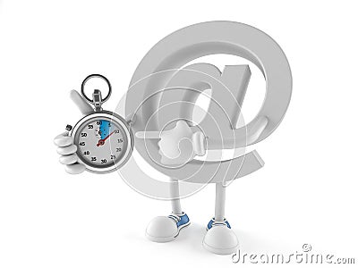 E-mail character with stopwatch Stock Photo