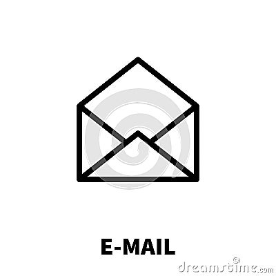 E-mail icon or logo in modern line style. Vector Illustration