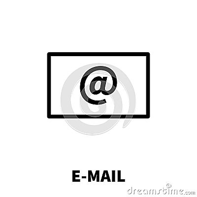 E-mail icon or logo in modern line style. Vector Illustration