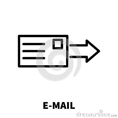 E-mail icon or logo in modern line style. Vector Illustration