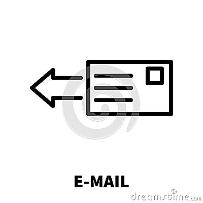 E-mail icon or logo in modern line style. Vector Illustration