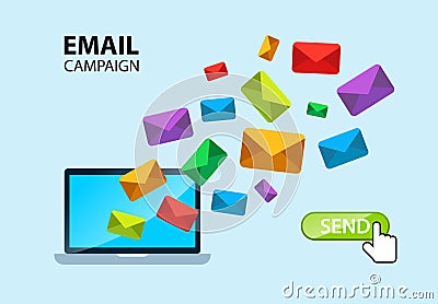 E-mail internet campaign concept Vector Illustration