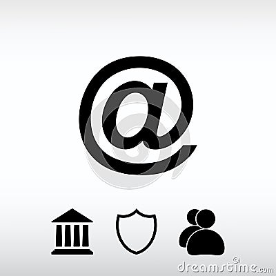 E-mail internet icon, vector illustration. Flat design style Vector Illustration