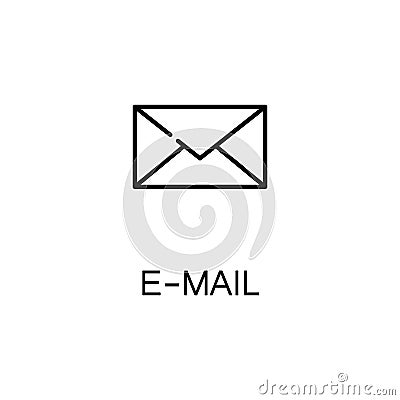 E-mail line icon Vector Illustration