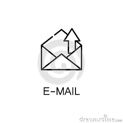 E-mail line icon Vector Illustration