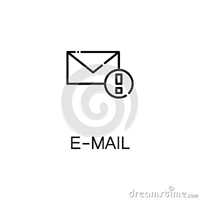 E-mail line icon Vector Illustration