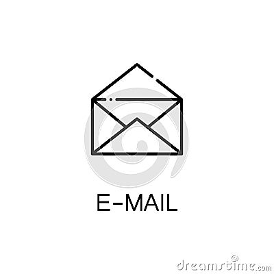 E-mail line icon Vector Illustration