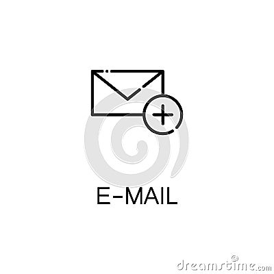 E-mail line icon Vector Illustration