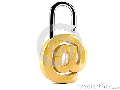 E-mail padlock Stock Photo