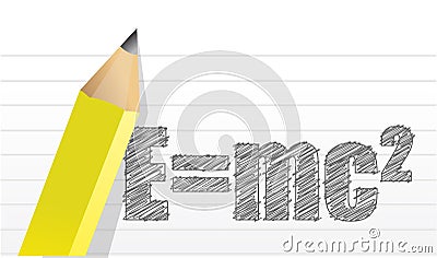 E=mc2 illustration design Cartoon Illustration