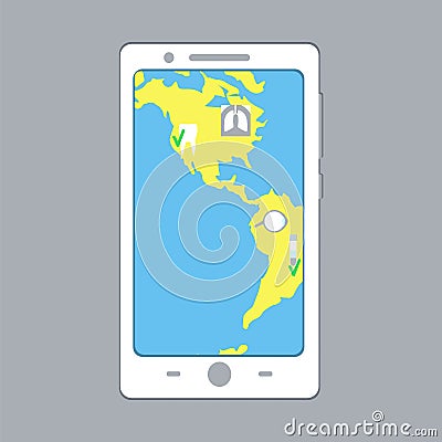 E-medicine smartphone concept Vector Illustration