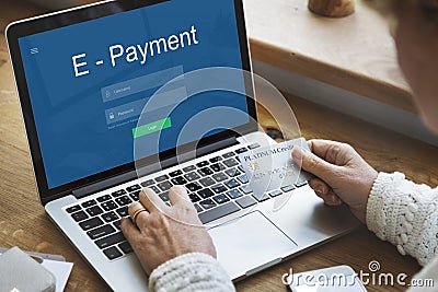 E-Payment Internet Banking Technology Concept Stock Photo