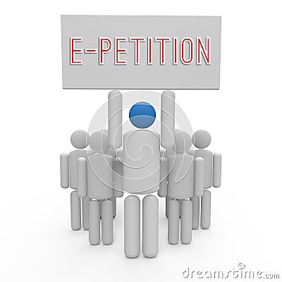 E-Petition Cartoon Illustration
