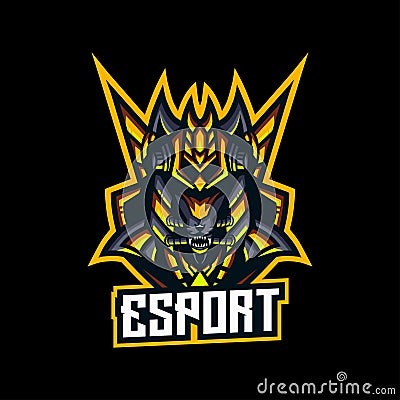 e-sport gaming mascot ninja game Vector Illustration