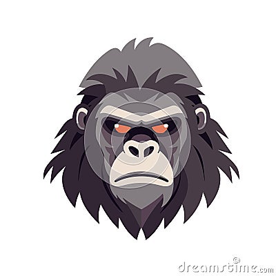 E SPORT GORILLA FACE STRONGEST TEAM Vector Illustration