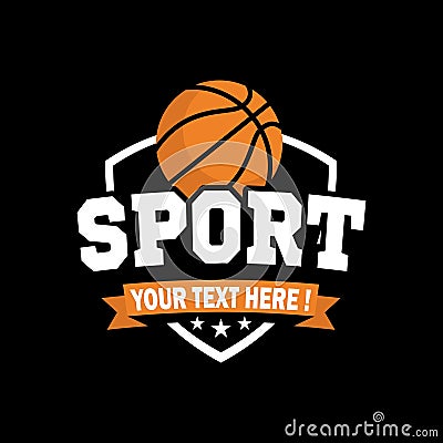 E sport Logo Basketball inspiration Vector Illustration