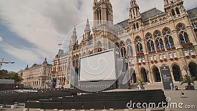 E Wiener W?rstchen Rathaus stock video E Wiener W?rstchen Rathaus stock video