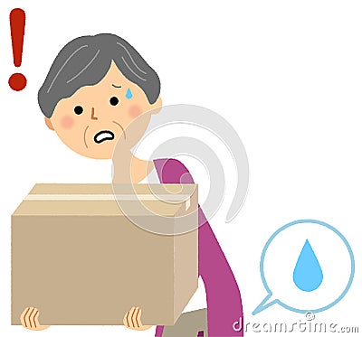 Incontinence elderly woman Vector Illustration