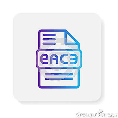 Eac3 flat icons. files type, document, format symbol icon. can be used for website, ui and mobile app. Vector illustration Vector Illustration