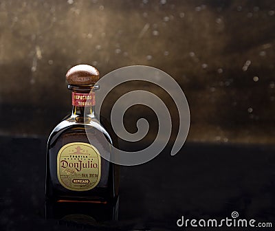 MERIDA-YUCATAN-MEXICO-NOVEMBER-2018: Tequila Bottle Don Julio reposado. Editorial Stock Photo