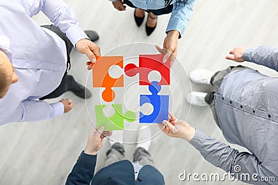 Each fulfills its task division of labor concept Stock Photo