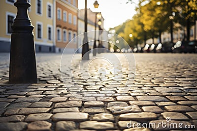 Glistening Pathways: The City's Memory Lanes. Generative AI Stock Photo