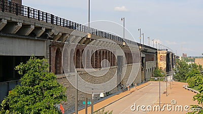 Eads Bridge in Saint Louis - ST. LOUIS, UNITED STATES - JUNE 19, 2019 Editorial Stock Photo