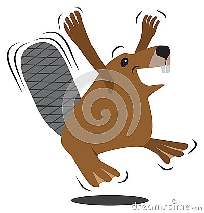 Eager Beaver Vector Illustration